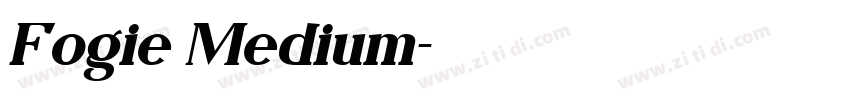 Fogie Medium字体转换